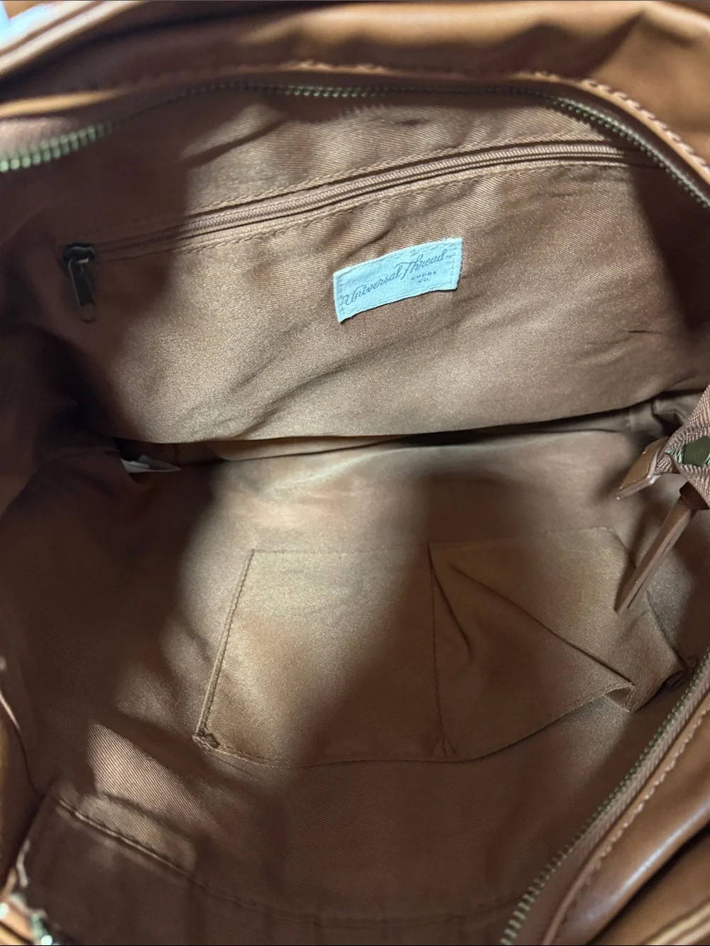 Large Classic Brown faux  Leather Tote Bag - Women